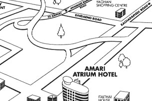 Amari Atrium Hotel Bangkok : Map