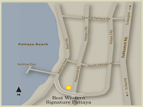 map of Best Weatern Premier Signature - Pattaya
