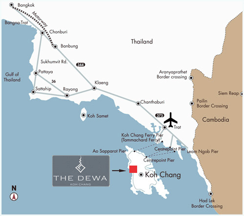 The Dewa Koh Chang - แผนที่ เดอะ เดว่า เกาะช้าง รีสอร์ท