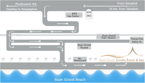 Map of Baan Grood Arcadia Resort & Spa