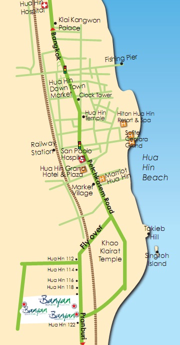 Map of Banyan Resort & Golf - Hua Hin