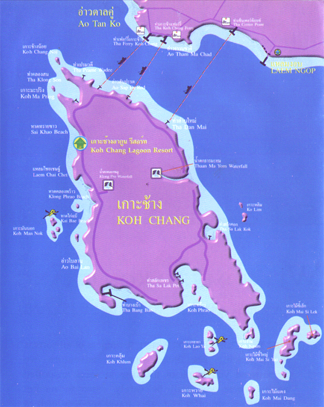 Map Of Koh Chang: Koh Chang Lagoon Resort