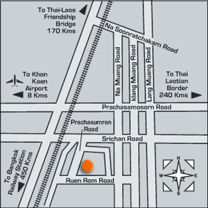 Map of Pullman Khon Kaen Raja Orchid - Khon Kaen