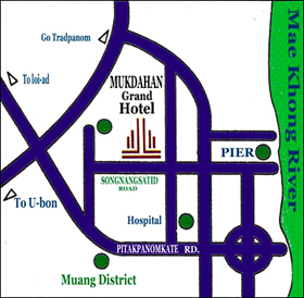 แผนที่ โรงแรม มุกดาหาร แกรนด์