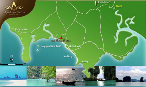 Map of Ayodhaya Suites Resort - Krabi