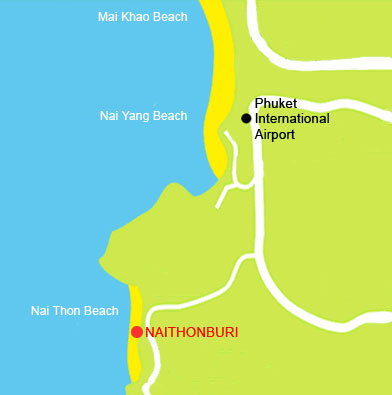 Map of Naithonburi Beach Resort, Phuket