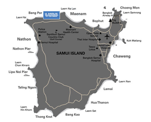 Le BayBuri Samui, Map