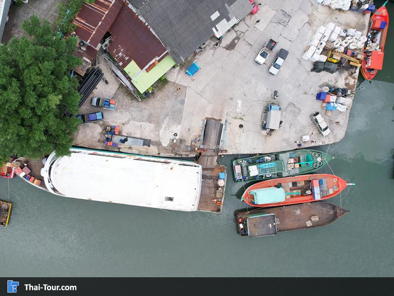 ภาพมุมสูง ท่าเรือเจียรวานิช