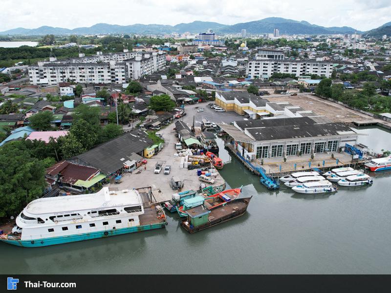 ภาพมุมสูง ท่าเรือเจียรวานิช