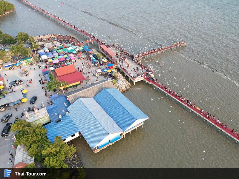 ภาพมุมสูง สะพานแดง