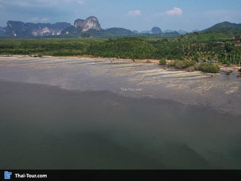 ภาพมุมสูง ท่าเทียบเรือคลองทราย