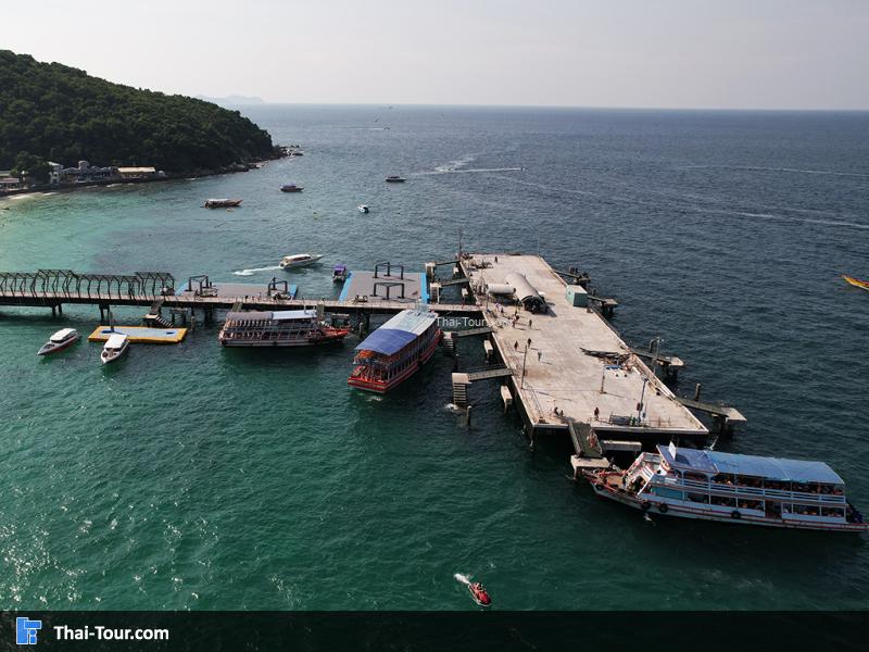 ภาพมุมสูง หาดตาแหวน เกาะล้าน พัทยา