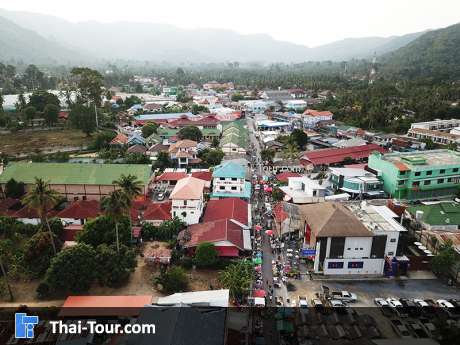 ถนนคนเดินหาดละไม เกาะสมุย สุราษฎร์ธานี