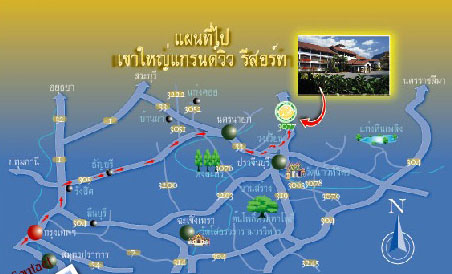 Map of Kao Yai Grandview Resort