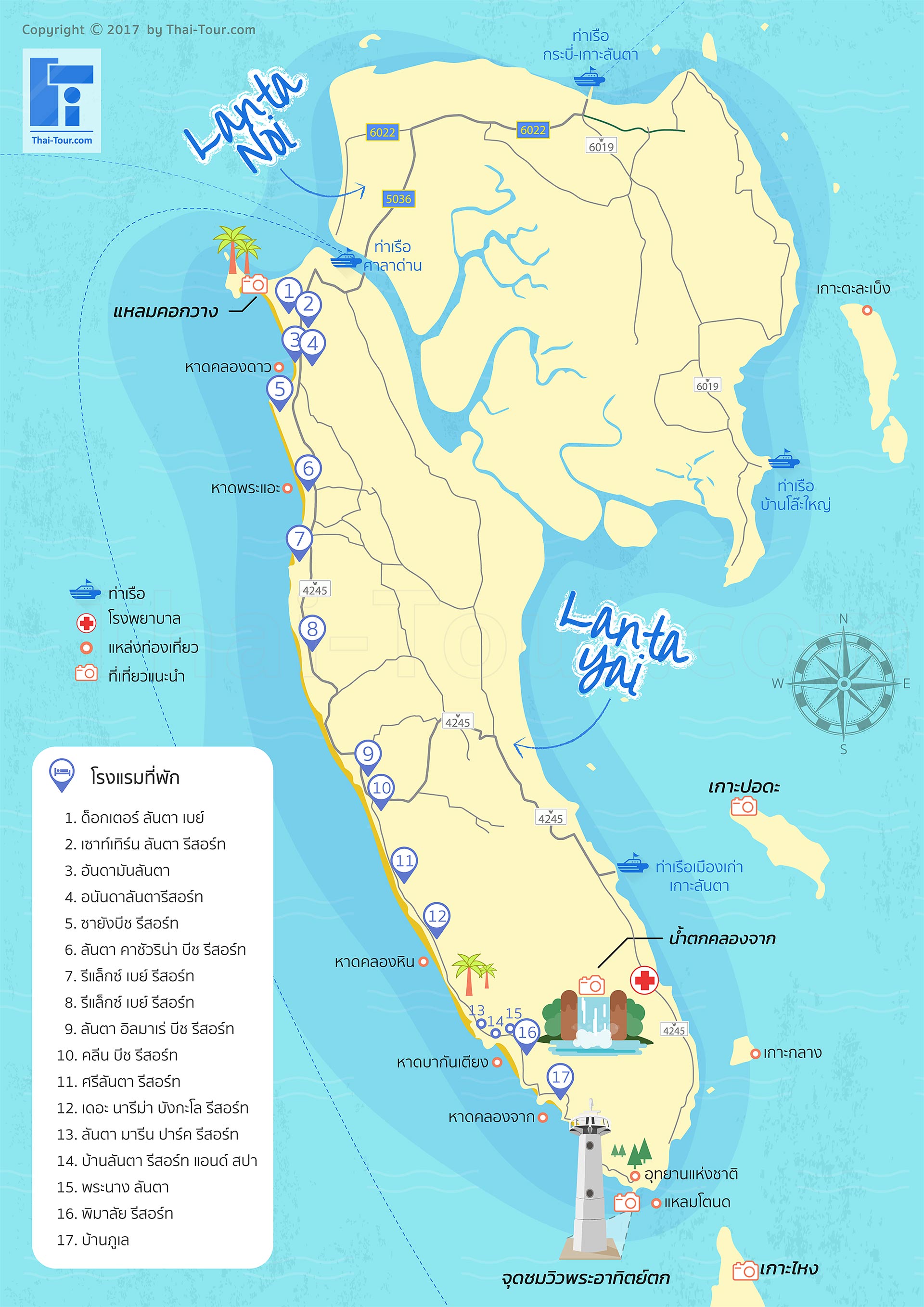 Map Koh Lanta, Krabi