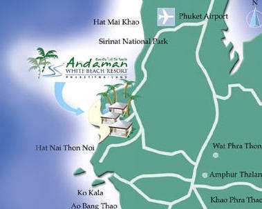 Map of Andaman White Beach Resort, Phuket