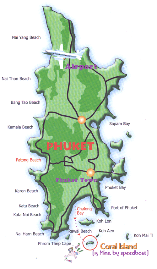 Coral Island Pattaya Map Map   Coral Island Resort   Phuket