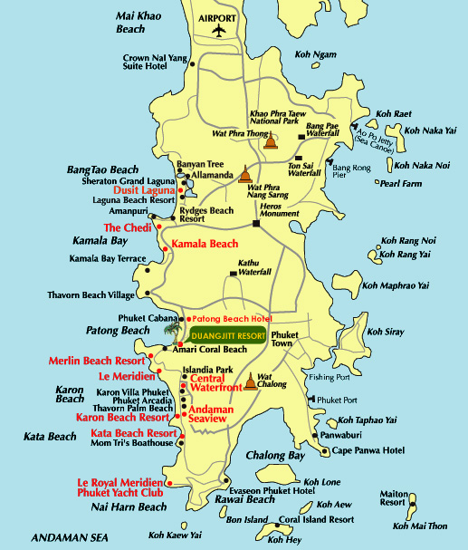 Пхукет ката резорт. Чалонг Пхукет на карте. Храмы Пхукета на карте. Район Чалонг на Пхукете на карте. Пляж Камала на карте Пхукета.