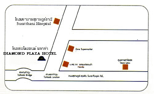 Map - Diamond Plaza Hotel - Suratthani