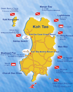 Koh Tao Montra Resort Map