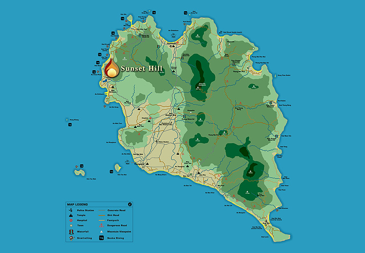 Sunset Hill Resort & Spa, Map